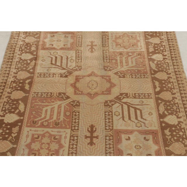 Traditional Antique Persian Rug in Beige, Brown and Light Red Garden Design For Sale - Image 3 of 7