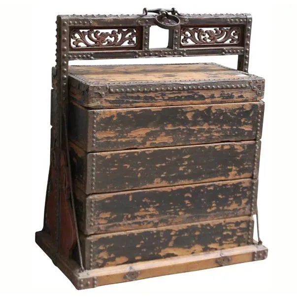 1930s Asian Vintage Restaurant Wood Food Box For Sale - Image 9 of 9