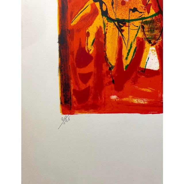 Mid-Century Modern 1960s Rodolphe Caillaux Lithograph Bouquet De Fleurs For Sale - Image 3 of 4