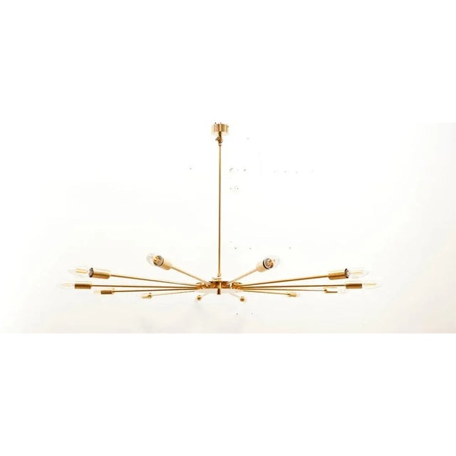 Metal Brass Sputnik Ceiling Lights For Sale - Image 7 of 18