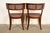 Michael Taylor for Baker Furniture Klismos Cherry Wood and Cane Side Chairs or Dining Chairs, Newly Refinished For Sale - Image 14 of 15