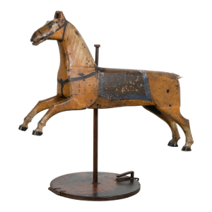 Mid 19th Century Swedish Original Painted Pine Small Carousel Horse
