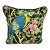 Mid Century Needlepoint Parrot Pillow With Velvet Back For Sale