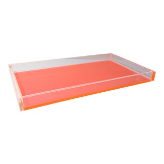 Lucite Tray with Neon Bottom For Sale