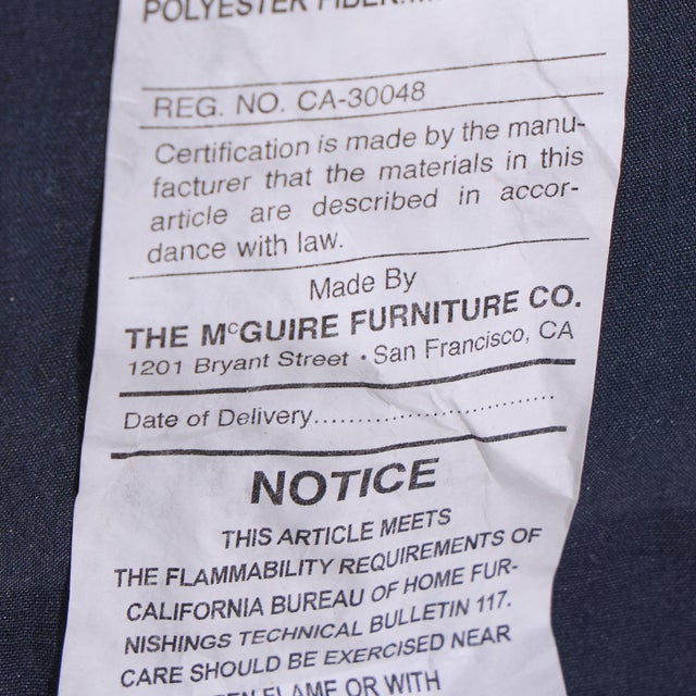 Barbara Barry for McGuire Rattan Fretwork Lounge Chairs - Pair For Sale - Image 13 of 13