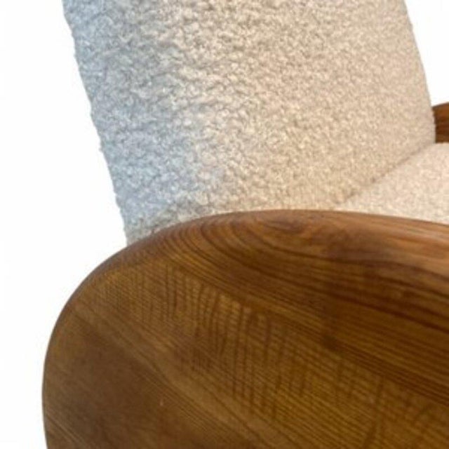 Lounge Chairs and Ottomans in Bouclé, Set of 4 For Sale - Image 5 of 10