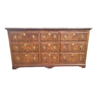 1960s Vintage 18th Century Flemish Style Baker Long Bureau For Sale