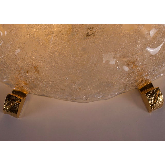 Murano and Golden Brass Ceiling Lamp, 1970s For Sale - Image 4 of 9