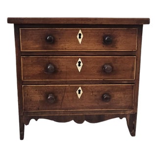 Early 19th Century American Figured Maple Desktop Chest of Drawers For Sale
