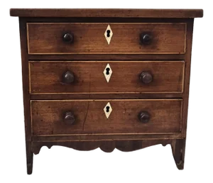 Early 19th Century American Figured Maple Desktop Chest of Drawers