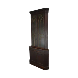American Gothic Antique Rosewood Corner Cabinet Attributed to Meeks