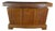Mid-Century Curved Oak Dry Bar Cabinet With Carved Grapevines Wine Liquor 68" For Sale