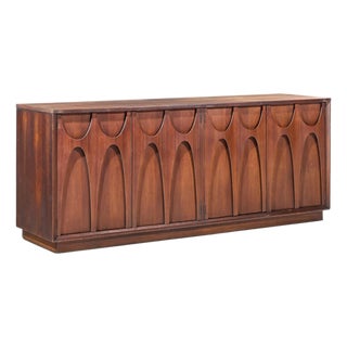 Broyhill Brasilia Mid Century Walnut Credenza For Sale