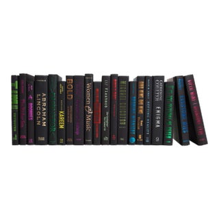Decorative Books - Onyx & Metallic Books - Black Books by the Foot For Sale