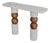Limited Edition, Stacked Spheres Walnut Marble Perle Console by Esther Knopfler For Sale