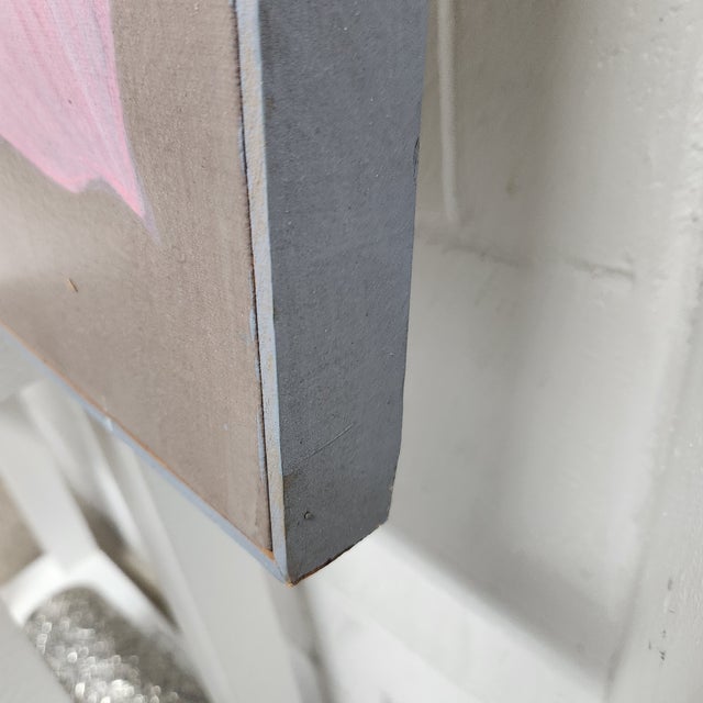 Vintage 1970's Signed Orchid Painting – Oversized Botanical Statement, 48″ × 38″ O’Keeffe-Inspired For Sale - Image 10 of 18