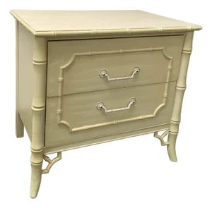 Dixie Faux Bamboo Nightstand With Fretwork