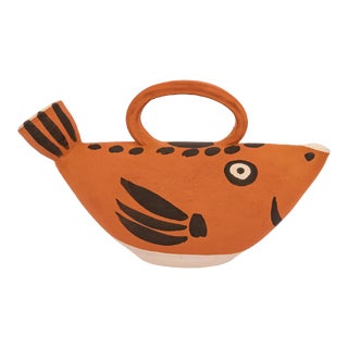 Pablo Picasso Pablo Picasso Terracotta Fish Pitcher Madoura Pottery Sujet Poisson France, 1952 For Sale