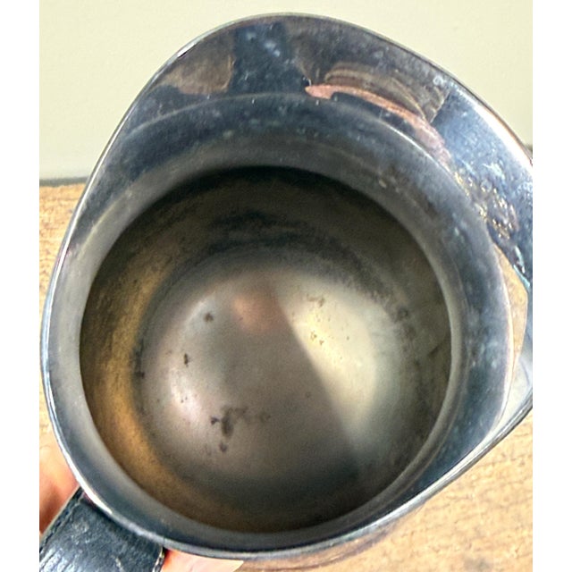 Mid 20th Century Vintage Plata Lappas Argentinian Silver Plate Water Pitcher W/ Leather Handle For Sale - Image 5 of 9