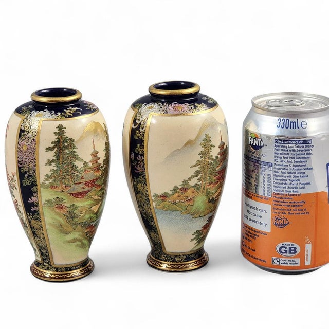 Japanese Tashiro Satsuma-Style Vases, 1920s, Set of 2 For Sale - Image 10 of 11