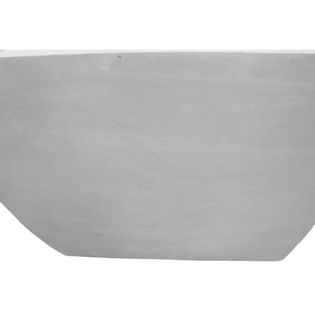 Minimalist White Living Edge Block Coffee Table 17 For Sale - Image 9 of 11