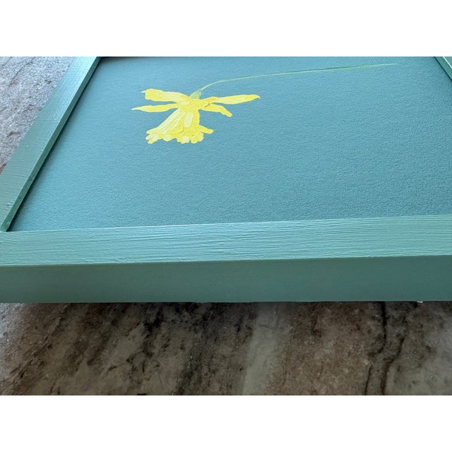 Contemporary 2025 Carolyn Misterek Giclee Print of Yellow Daffodil in Handpainted Frame For Sale - Image 3 of 3