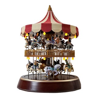 Vintage Mr. Christmas Double Decker Lighted and Musical Carousel For Sale