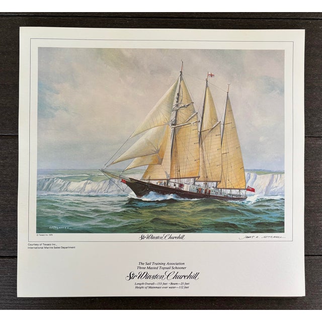 14 Limited Edition Prints of Tall Ships Portfolio by American Marine Artist James E. Mitchell For Sale - Image 10 of 12