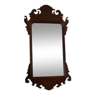 Chippendale Federal Mahogany Wall Mirror - 37.75" X 20" For Sale