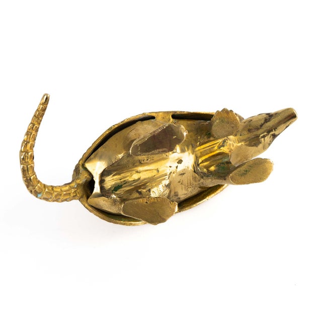 Vintage Solid Cast Brass Armadillo Figure For Sale - Image 10 of 17