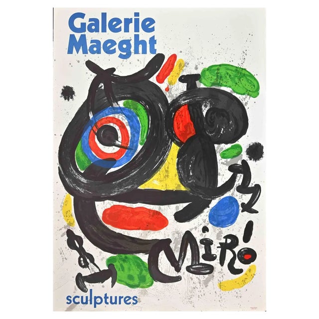 After Joan Miró, Galerie Maeght Exhibition Poster, 1978, Offset Lithograph For Sale