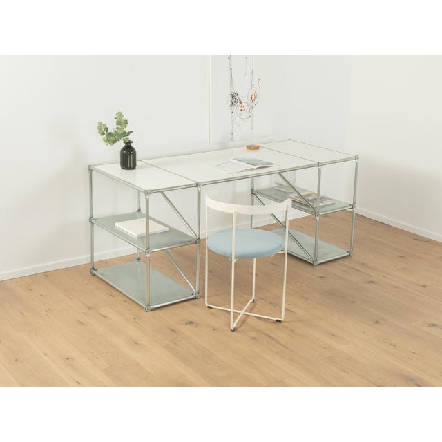 Vintage Desk in Stainless Steel, 1980s For Sale - Image 6 of 12