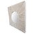 Mid-Century Modern White Wash Wood Sunburst Square Wall Mirror For Sale - Image 3 of 4