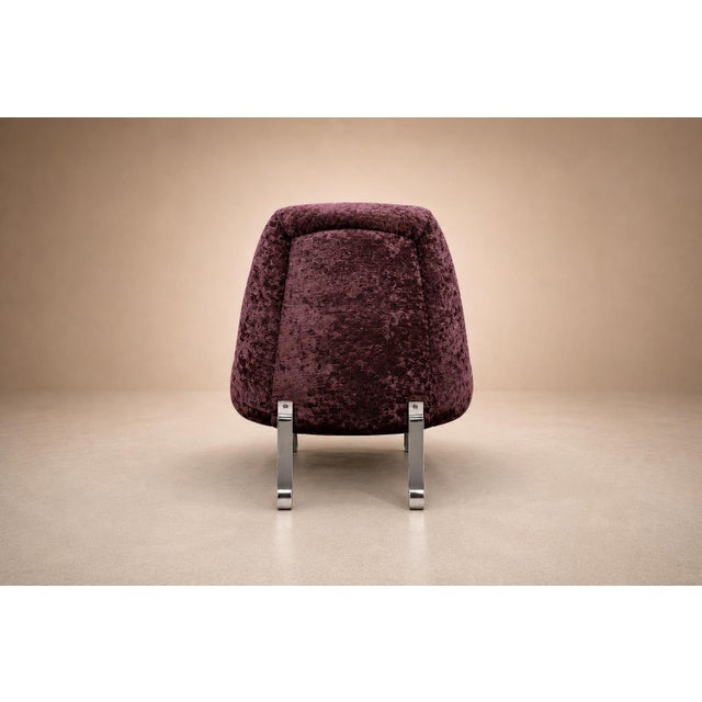Mp-163 “Earth” Lounge Chair With Ottoman in Tufted Mohair Upholstery, Percival Lafer, 1976 For Sale - Image 16 of 18