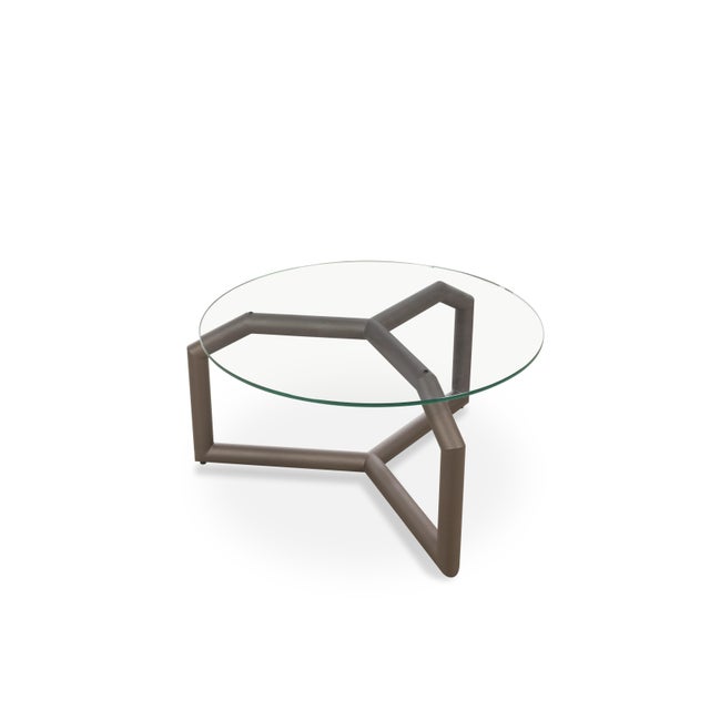 Not Yet Made - Made To Order Quantas Low Table with Glass Top by Fabian Pellegrinet Conte For Sale - Image 5 of 5