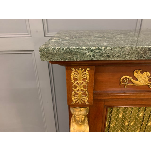 Wood French Empire Mahogany Chiffonier, 1850 For Sale - Image 7 of 17