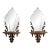 Vintage Mirror Wall Shelf Sconces For Sale