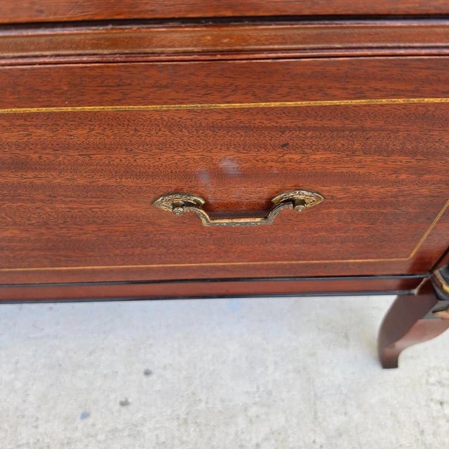 Rway French Empire Commode Dresser Buffet With Glass Top For Sale - Image 12 of 18