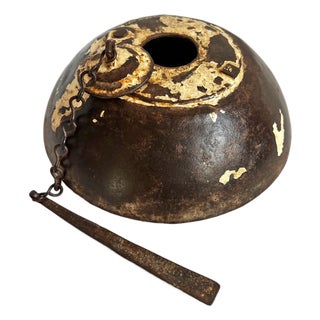 Antique India Tobacco Container W/Lid For Sale