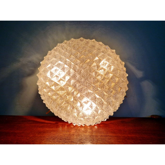Large Ceiling Light in Brass and Frosted Glass from Hillebrand Lightning, 1970s For Sale - Image 10 of 17