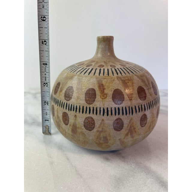 Mid 20th Century Ceramic Weedpot With Archaizing Decoration For Sale - Image 4 of 6