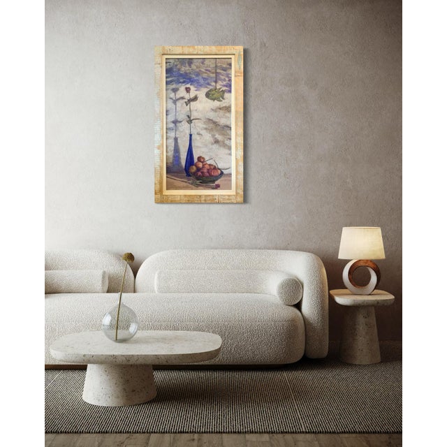 Giampaolo Talani "The Fish, La Rosa" Oil on Board, Still Life With Fish and Rose, Tuscan Coastal Art, Contemporary Art by Italian Master, 1999 For Sale In Monterey, CA - Image 6 of 10