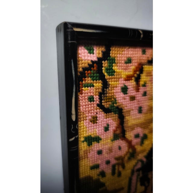 1970s Spanish Hand-Embroidered Pictures, 1970s, Set of 2 For Sale - Image 5 of 10