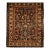 Vintage Malayer Area Rug, Hand-Knotted Wool, Geometric Pattern, 4x4, Navy & Ivory For Sale
