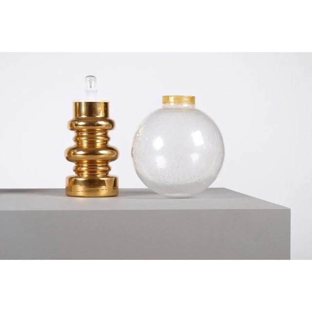 Swedish Ceramic and Glass Table Lamps, 1970s, Set of 2 For Sale - Image 6 of 10