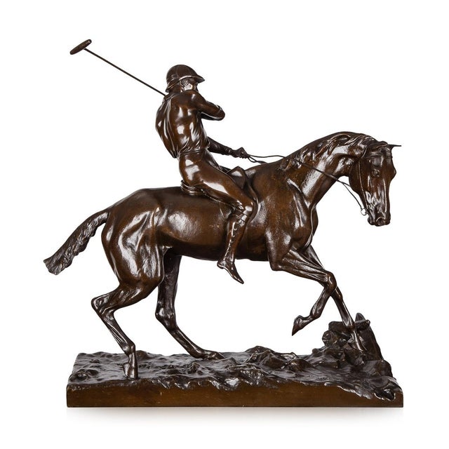 Joseph Cuvelier, Polo Player, 1870, Bronze For Sale - Image 4 of 18