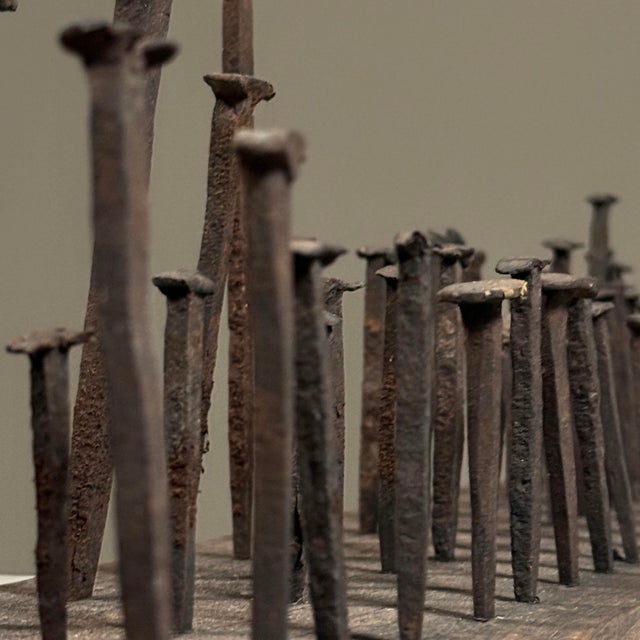 Antique Untitled Found Art Brutalist Nail Assemblage (Outsider Art) For Sale - Image 4 of 10