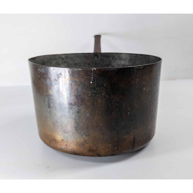 Copper 19th Century Copper and Handwrought Steel Kitchen Saucepan For Sale - Image 8 of 14