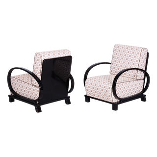 Set of Art Deco Lounge Chairs by J. Halabala for Up Závody, 1920s For Sale