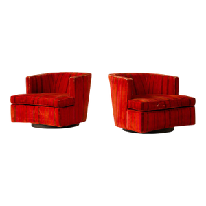 Pair of Harvey Probber Swivel Lounge Chairs